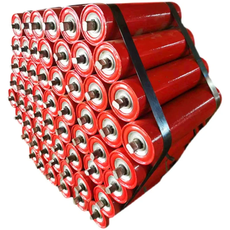 Rubber belt conveyor roller return idler roller carrying idler roller