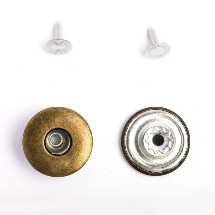 Metal Flat Buttons Antique Brass Snap Buttons Jeans Strappy Trousers Clothing Accessories Buttons