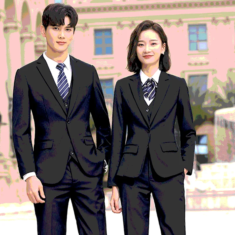 
Business Wear Office Casual Suit Workwear Male Bank Work Clothes Female Fashion Temperament 