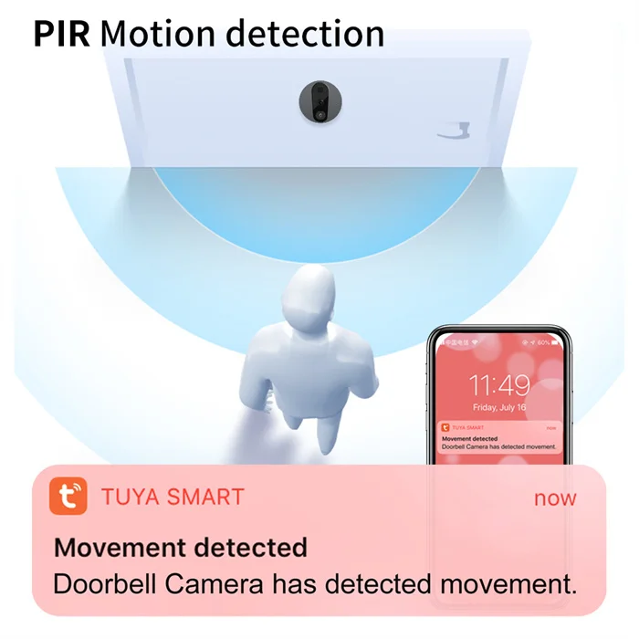 Apartments Door Bell Ringer Chime Receiver Convenient Wireless Network smart Doorbells Microphone System