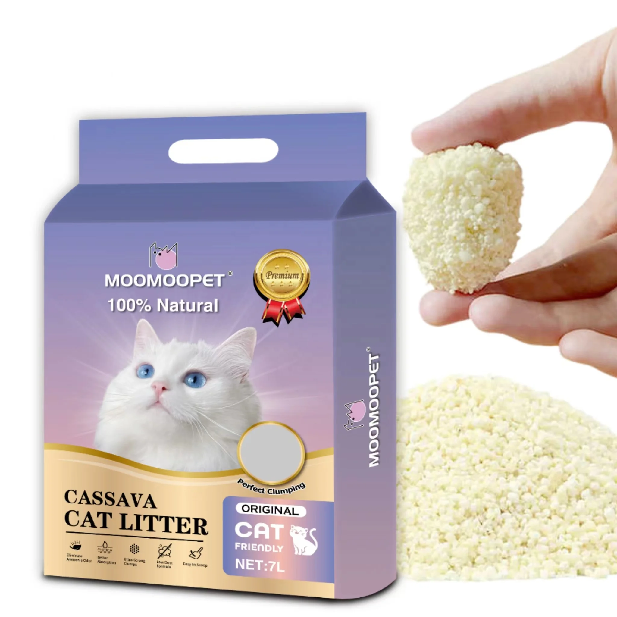 Litter Clean Cat Free sample Wholesale factory price good quality non loose sand tofu cat litter for pets