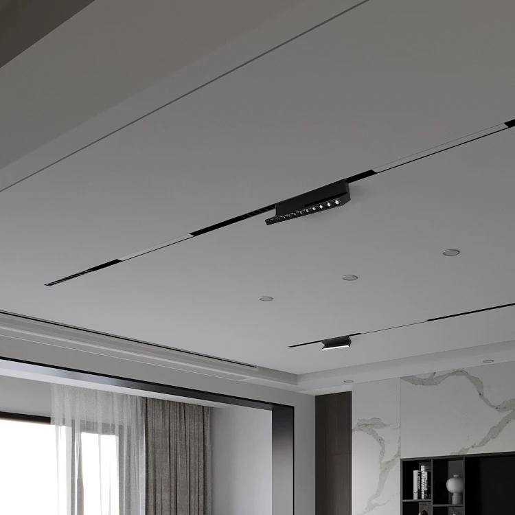 Magnetic LED Track Light Accessories 1M 1.5M 2M Straight Connector 48V Track Light Rail System Magnet Track Lighting