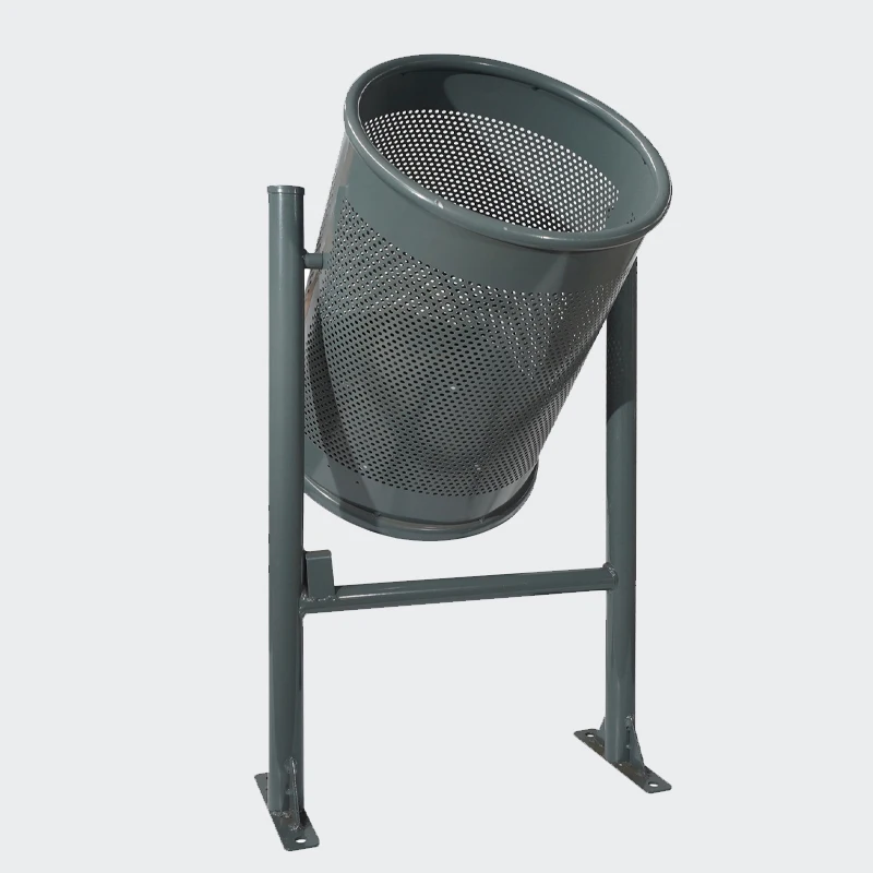 custom size standing perforated stainless steel containers big garbage can round trash can for factory