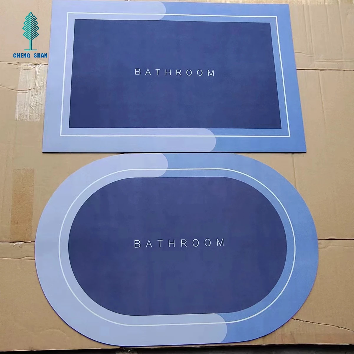 chengshan Bathroom Fast Water Absorbent Rug Set Rubber Door Mat Diatom Mud Floor Mat Kitchen Carpet Anti Slip Diatomite Bath Mat