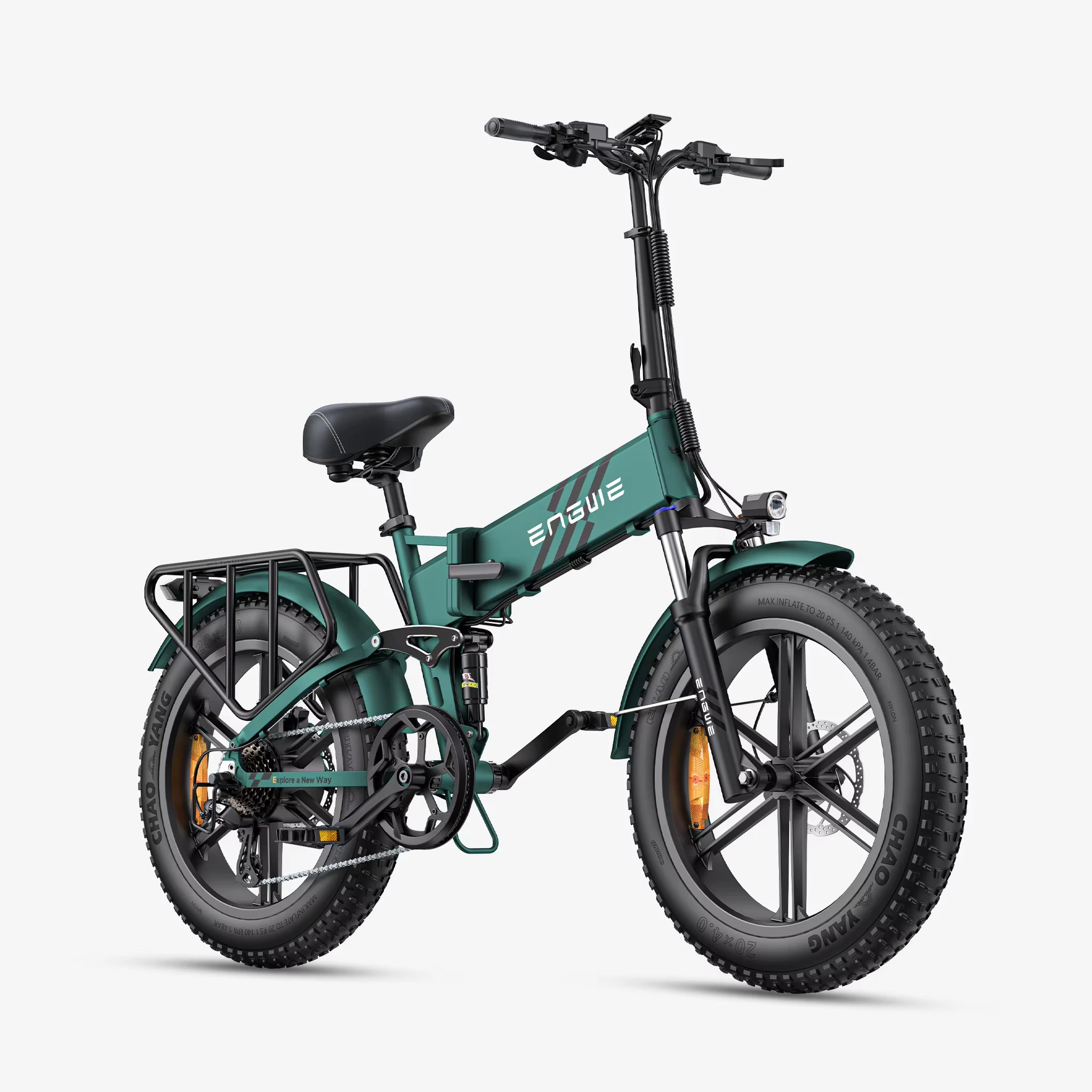 EU Warehouse ENGWE ENGINE PRO 2.0 Fat Tire Electric Bike 20inch 52V16AH Foldable E Bike Motor Electric Bicycle