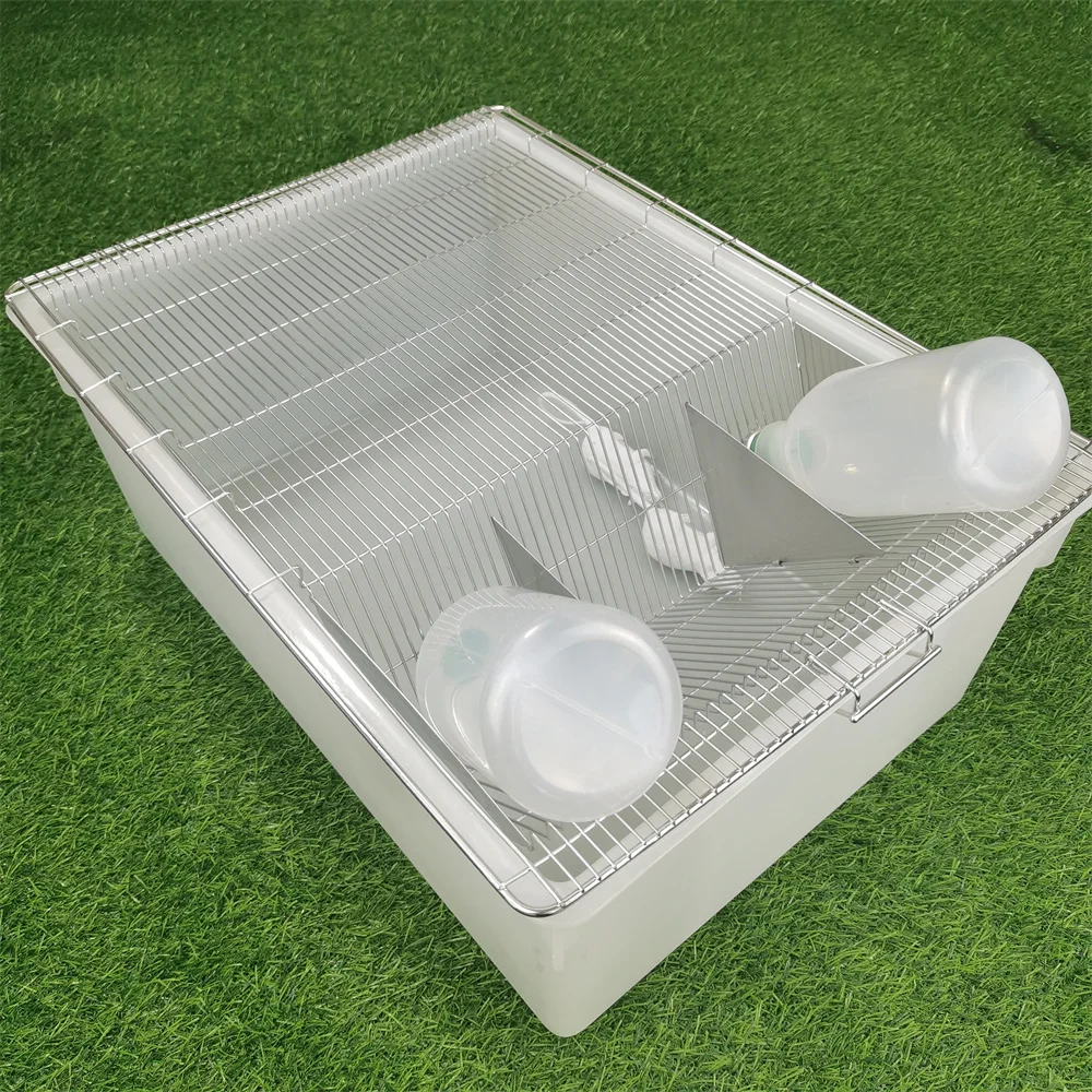 Rodent Box Laboratory Rat Breeding Big Cage Lab Groups Mouse Breeding Tub with lid and water bottle