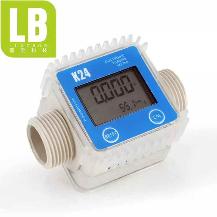 Профессиональный цифровой счетчик воды K24 ss304, синий цвет
