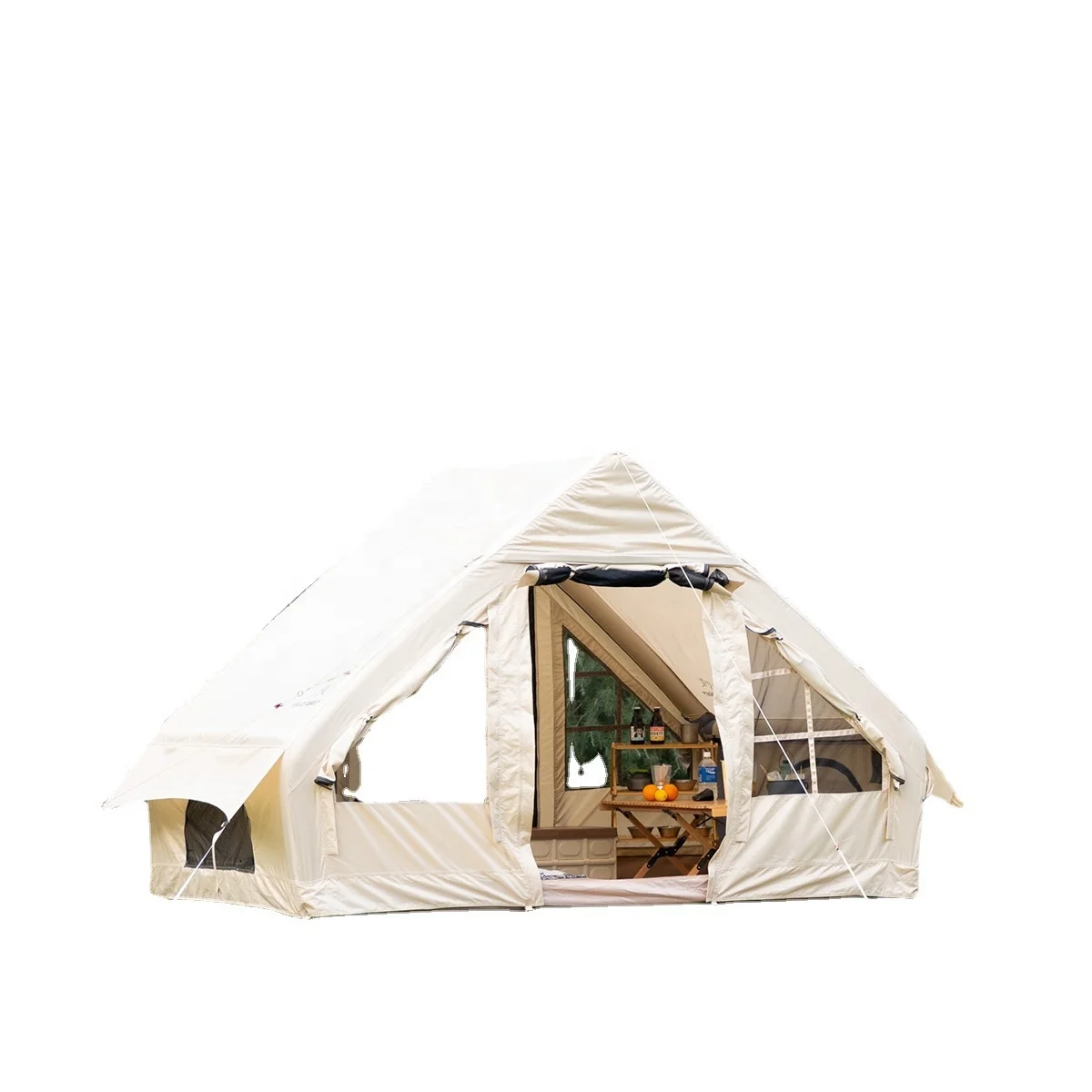Factory direct luxury cotton inflatable tent mini house thickened waterproof 5-8 people outdoor air tent