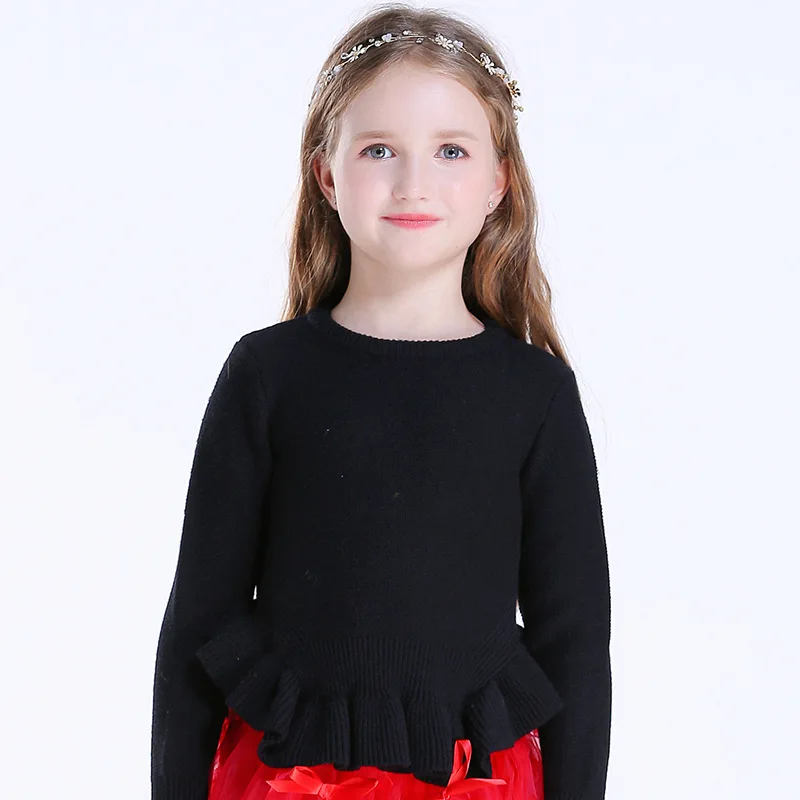 2021 kids crew neck winter fashion knitting girl sweater
