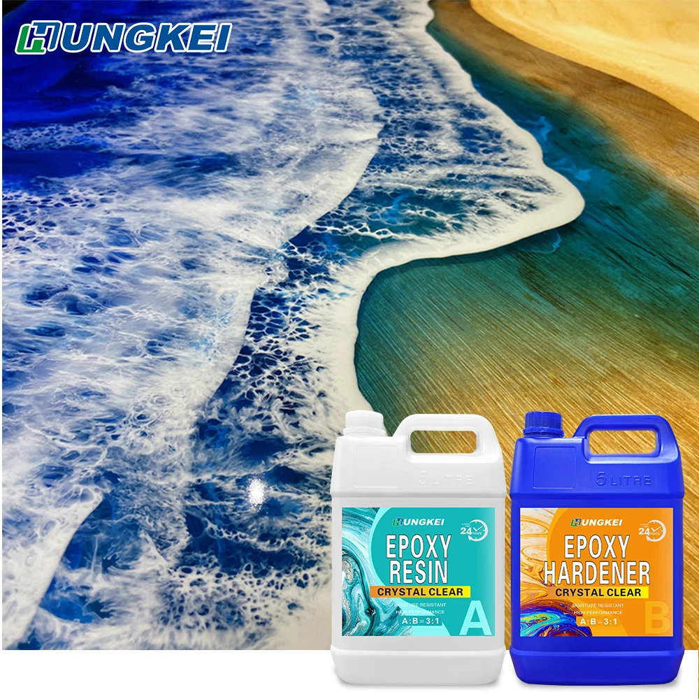 Wholesale Deep Pour Hardener Silicone Glue Kit Floor Crystal Price Liquid Clear Table Epoxy Resin