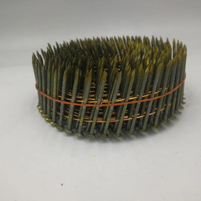 34 Deg Wire Pallet steel Bright Coil Nails screw for Construction