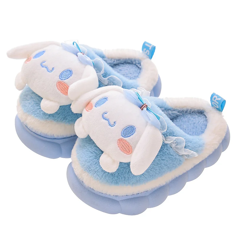 Дешевые оптовая продажа зимние милые Cinnamoroll Kitty Мультяшные детские тапочки мягкие плюшевые куклы теплые туфли