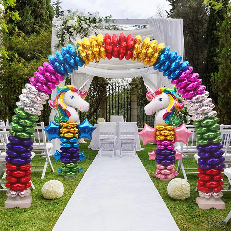 China Factory OEM 19ft Heavy Duty DIY Balloon Arch Stand Kit Holds Up To 400 Balloons 2 base 12 Foldable Arch Connector Poles