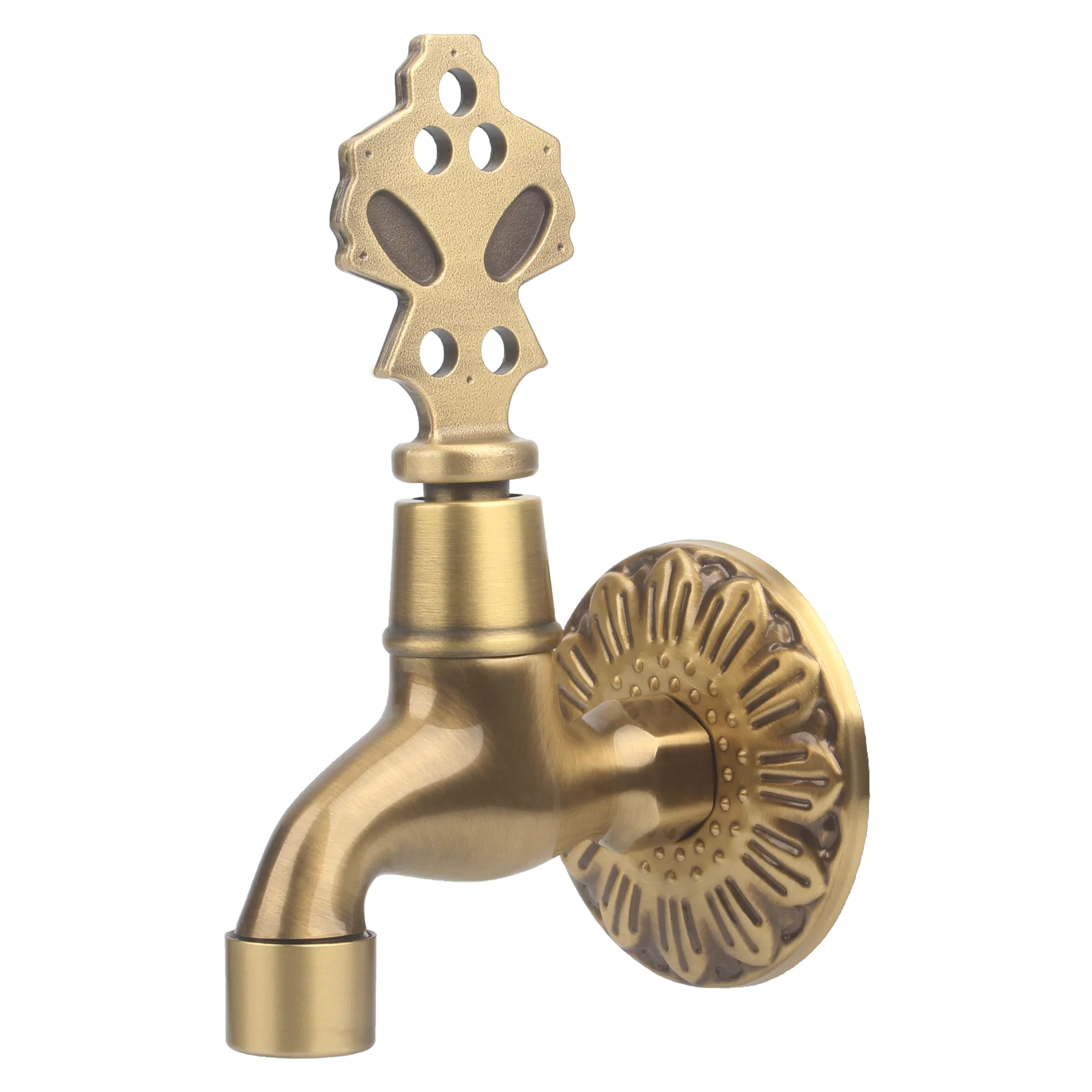 New Product Launch Premium All-Brass Wall-Mount Bib Cock European Water Tap Faucet Hotel Bathroom Balcony Washing Machine