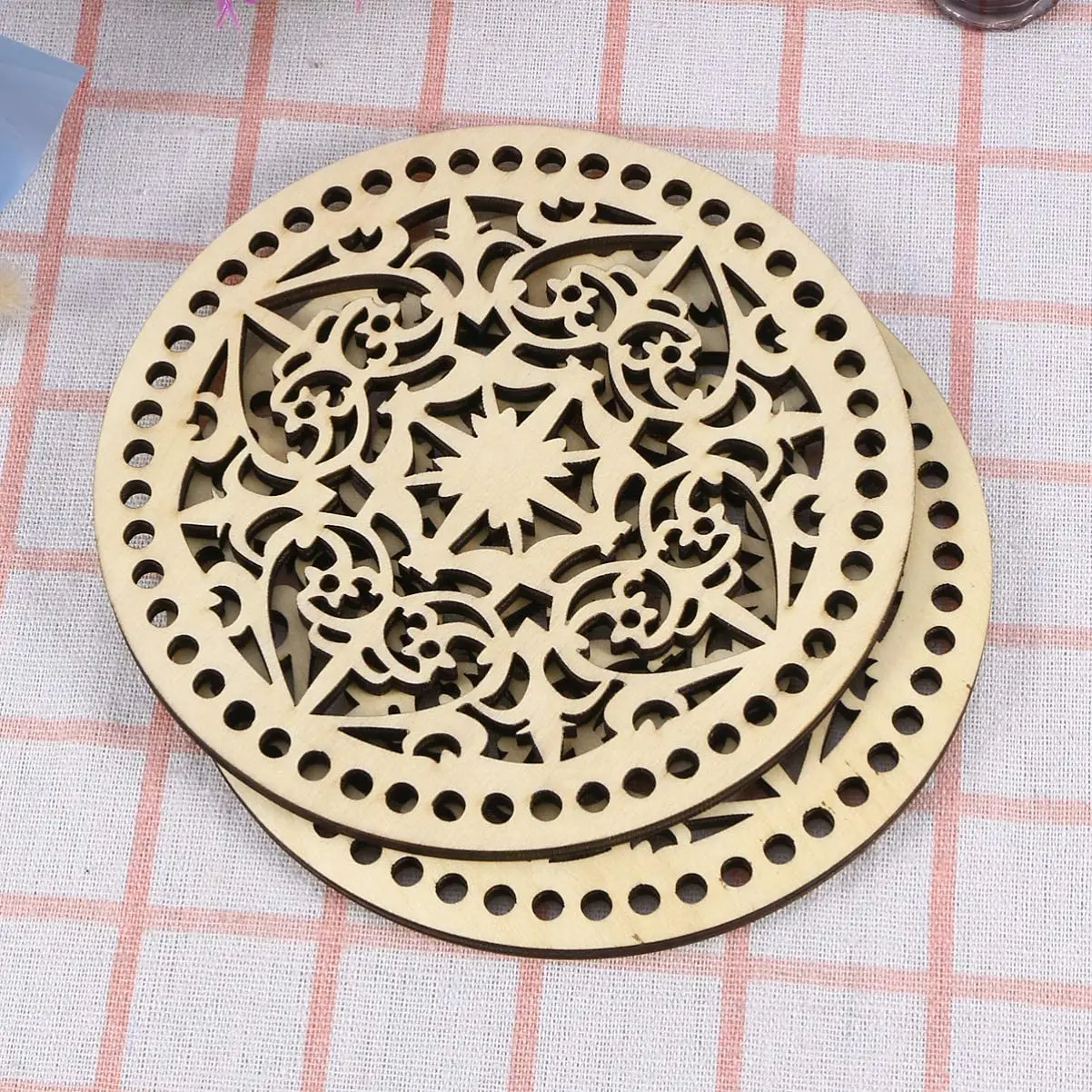 Tailai  Wooden Basket Bottoms  DIY Knitting Crochet Bag Bottom Basket Weaving