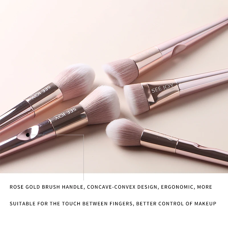 Fuhan 10Pcs Elf Cosmetic Logo Detail Brushes For Makeup