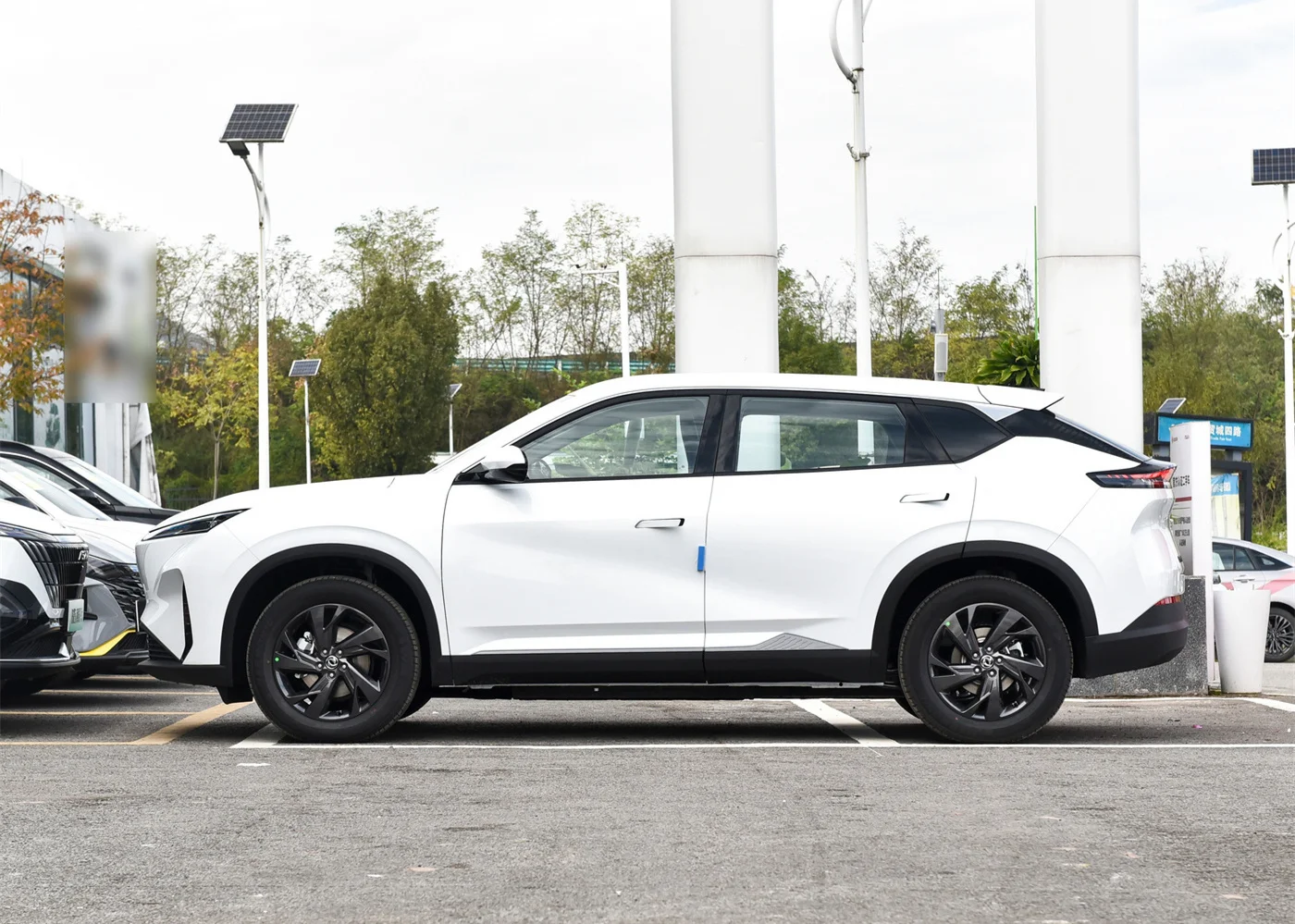 Китайский производитель Электромобиль Dongfeng Sky EV01 Pro оснащенный двухспиральным рулевым колесом с плоским дном