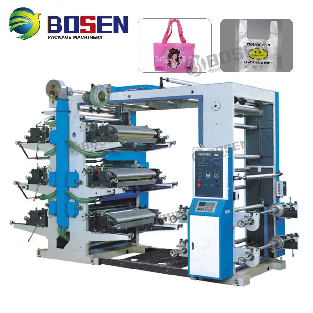 High Quality 5-100m/min Four Color Flexographic Printing Machine