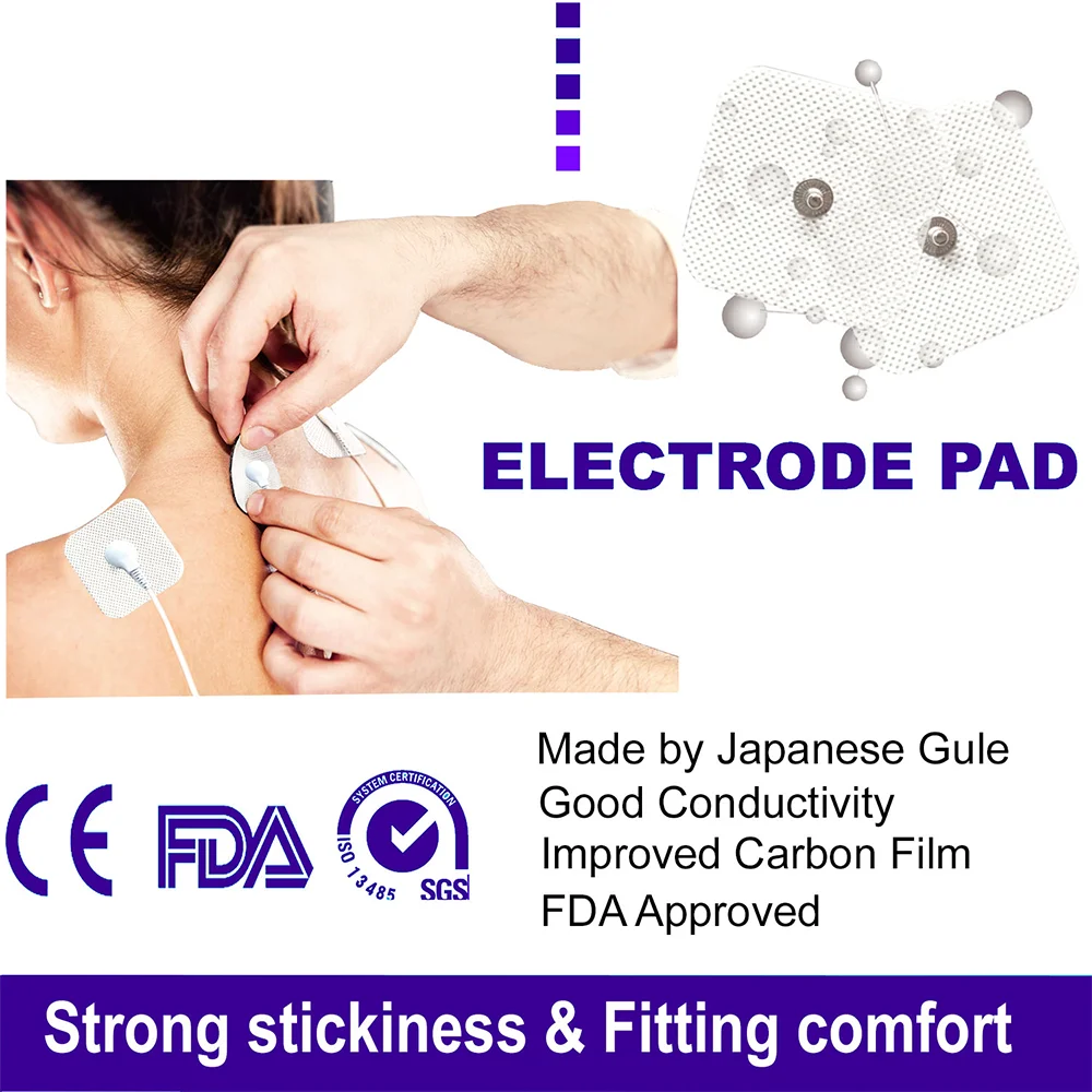 
CE Certificate Massage Therapy Conductive Gel Pads Tens Snap Electrode Pads 
