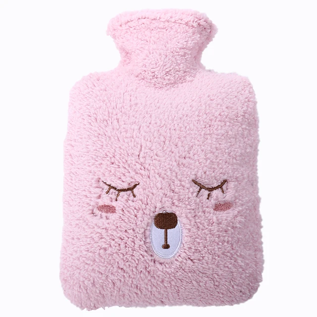 Wholesale Low Price Hot Water Bag High Quality Customized Cute Hot Water Bottle With Plush Cover Bag 1000ml