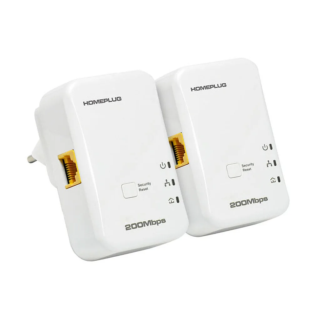 
HomePlug AV 200Mbps Powerline Ethernet Adapter PLC Starter Kit 