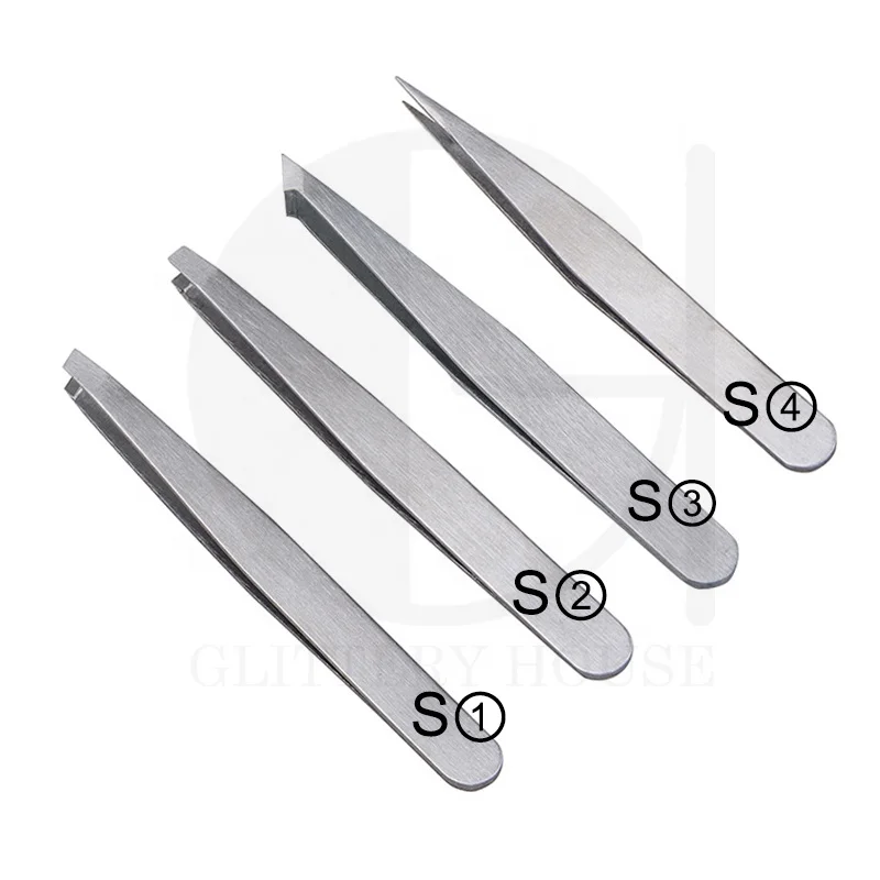 
rose gold eyebrow tweezer sets custom logo box private label tweezer for eyebrow makeup extension 