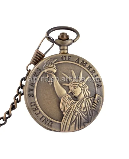 Factory wholesale japan movt quartz pocket watch japan movt