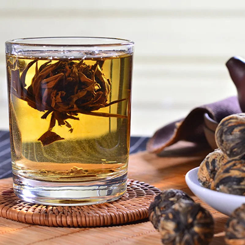 Юньнаньский цветок лилии вышитый шарик черный чай красный дракон Фэнцин 500 г цветущий с медовым ароматом оптовая продажа