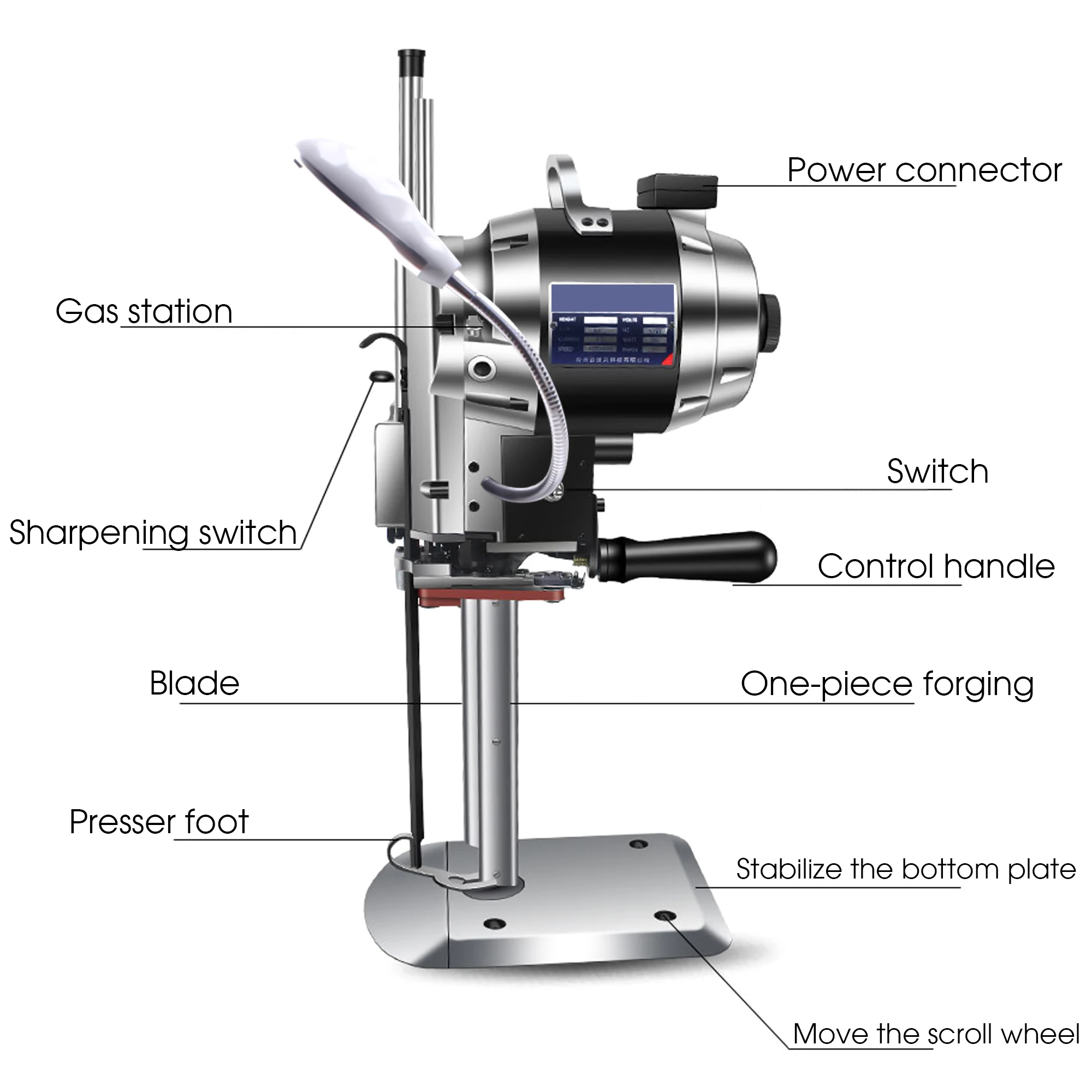 
Vertical straight knife cloth cutting machine, clothing leather paper, electric scissors and automatic knife 