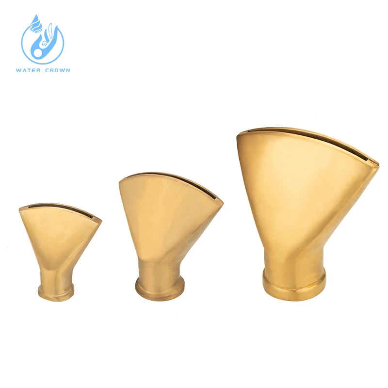 Water Crown Stainless Steel Brass Fan Nozzle Durable Pool Fountain Accessory for Swimming Pools and Fountains Garden Decoration