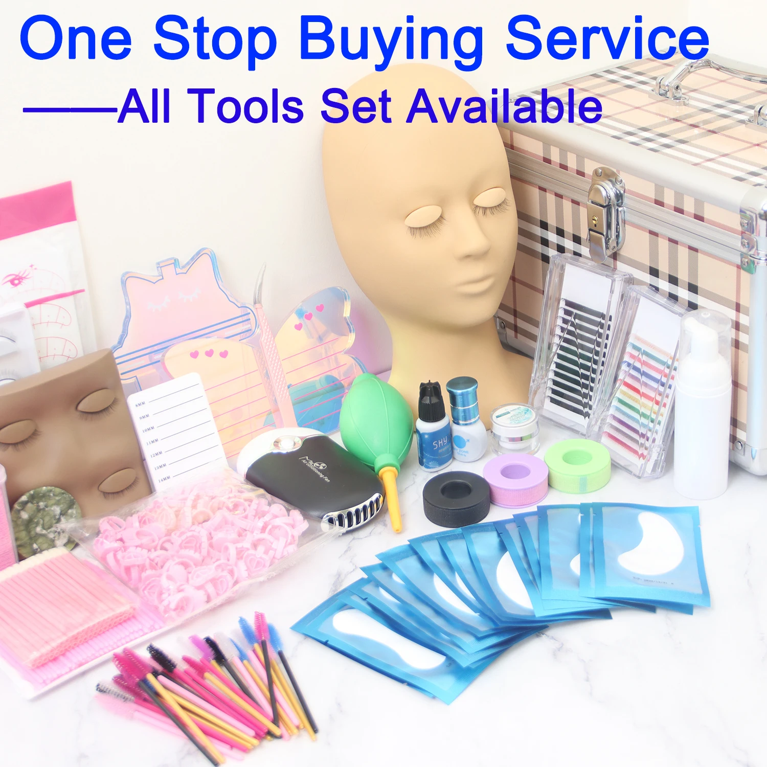 Factory Price Flat Ellipse Lashes Extension 0.25 Trays 0.18 Pbt Fiber Eyelash Trays