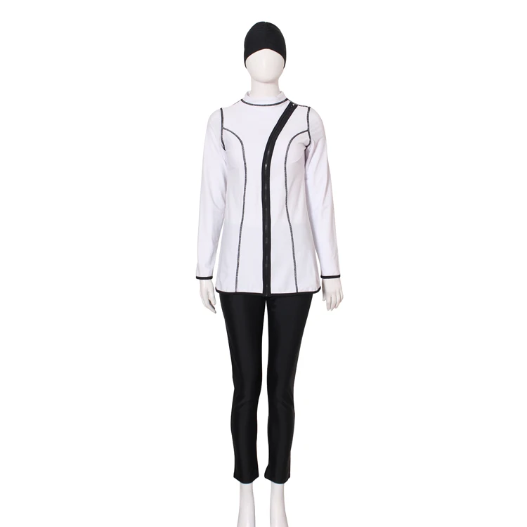 Angle Luna 2022 New lady gentle black and white stitching Muslim new custom
