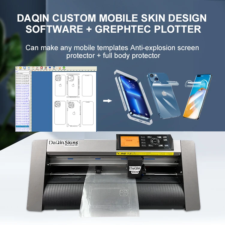 Daqin Professional Mobile Case Cover Silicone Custom Phone Case Making Machine with Software