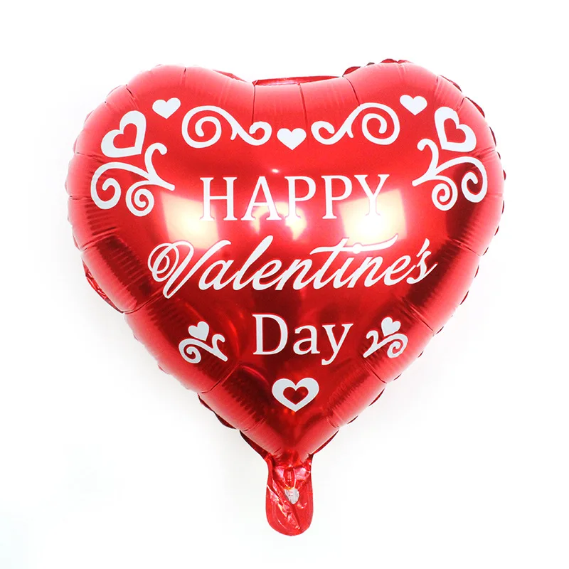 Горячая распродажа! 18 дюймов сердце металлик Счастливый День святого Валентина вечерние украшения металлический шар с алюминиевой пленкой