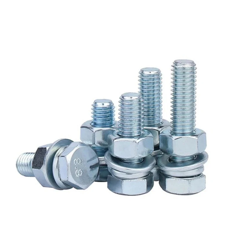 Hex Tap Screws M24 x 100mm Hexagon Head Bolt in Grade 8.8 Steel Zinc Full thread types of nuts and bolts
