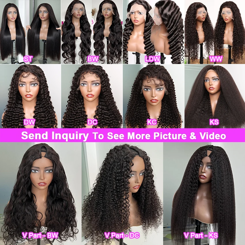 Deep Wave 13x4 HD Transparent Lace Frontal Wigs Pre Plucked Deep Wave Raw Virgin Indian Human Hair Lace Front Wig