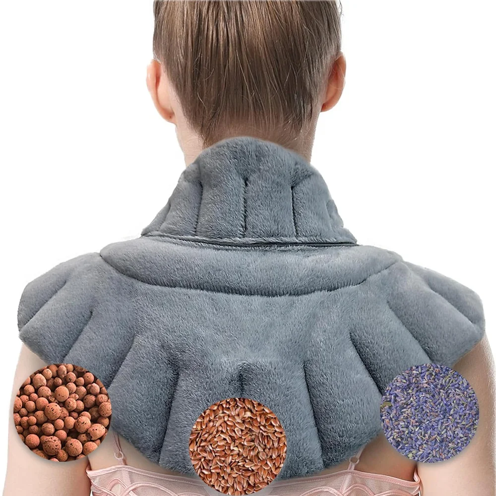 microwavable shoulder heating pad heated neck wrap microwavable wheat bag lavender therapy heat pack pain relief and relaxation