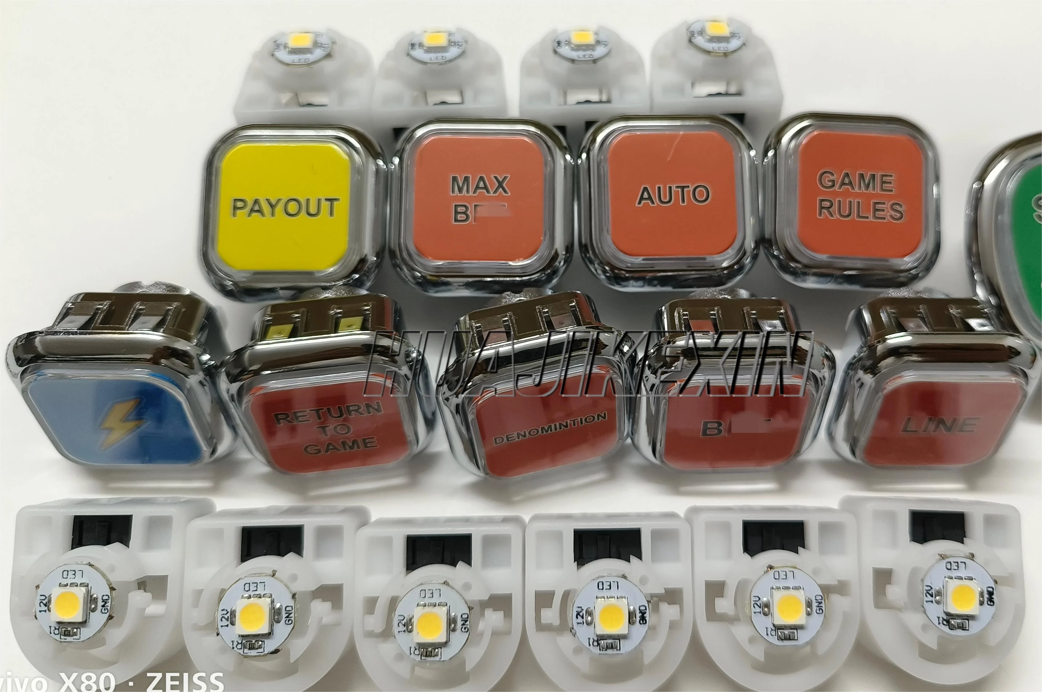 HJKX Arcade Game Push Button With Switching Square High Quality Payout Start Stop LED Button Skill Game Machine