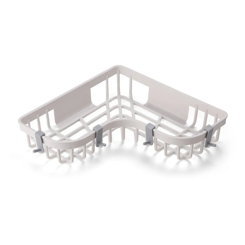 Угловой стеллаж для хранения кухни и ванной комнаты настенный подвесной полый угловой полка приправ туалетных принадлежностей