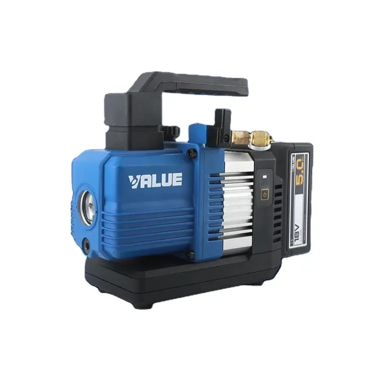 Two-Stage Mini portable lithium battery vacuum pump 18V 5Ah for R32 R1234yf refrigerant 60L/min  2CFM pump