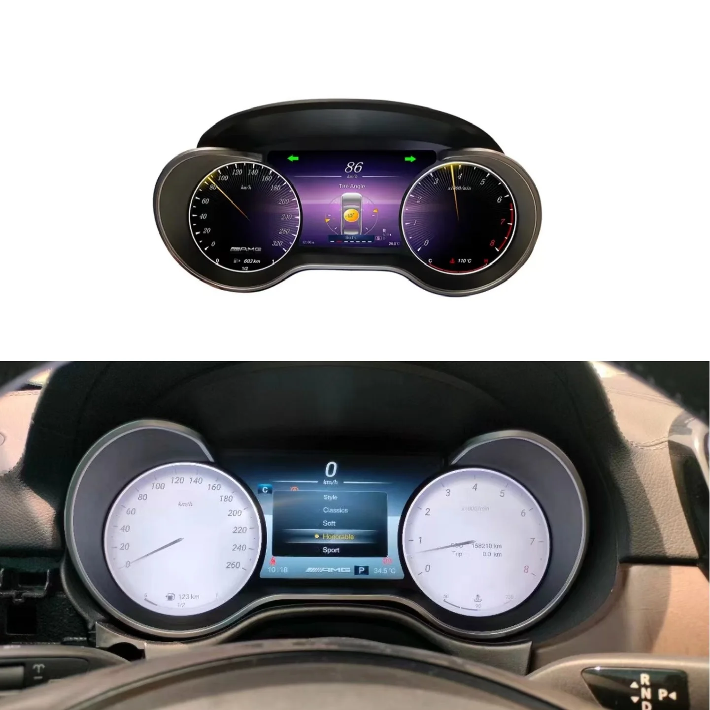 Автомобильный цифровой инструмент для Mercedes Benz ML W164 W300 ML350/450 GL X164 G320/350/450/500 виртуальный измеритель скорости в кабине