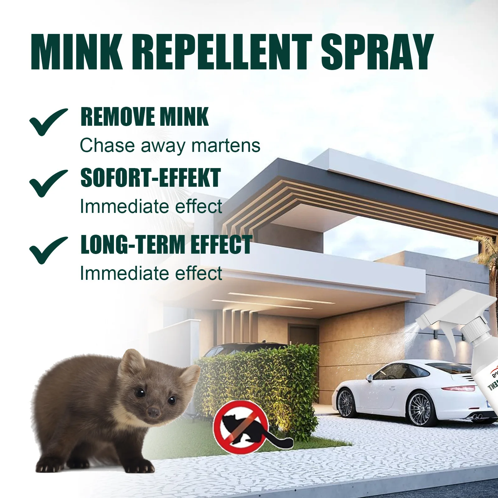 Wholesale Anti-Weasel And Mink-Repellent Spray Hot Sale Mink Repellent Spray For Car Engine Compartment