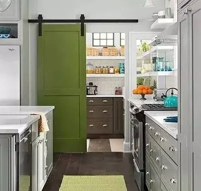 American custom double-layer tempered glass waterproof sliding barn door indoor solid wood sliding barn door