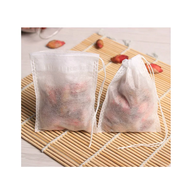 
Eco friendly drawstring Empty Teabags nonwoven fabric tea bag 