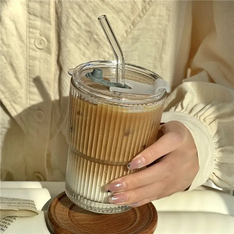 Bamboo joint Glass Tumbler cup coffee mug Drinkware for Summer and Winter Cute Vertical glass Cup for Milk, Coffee,Water