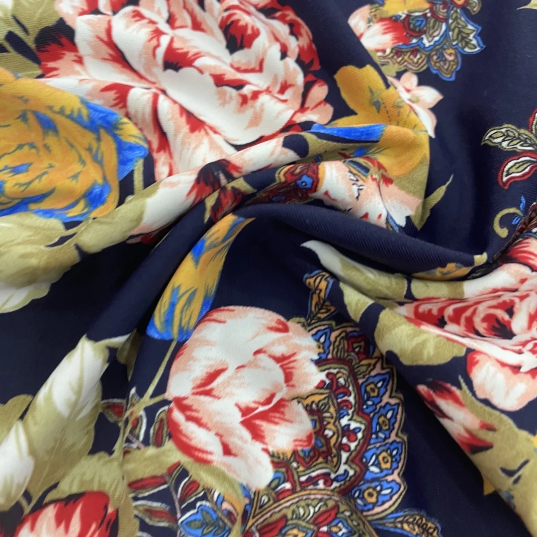 wholesale cheap printed poly spun Nylon knitted stretch fabrics textiles