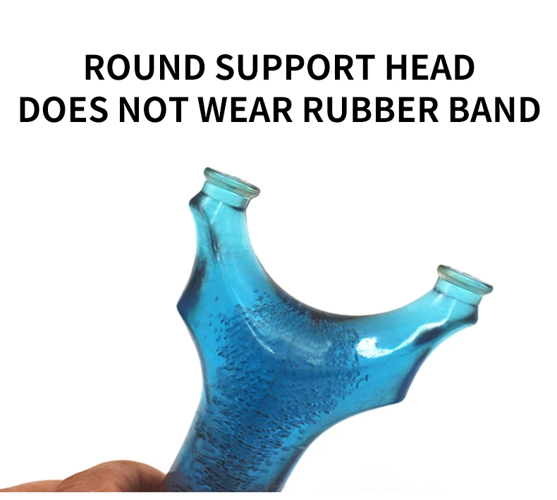 Slingshot new product polycarbon transparent flat skin bullet outdoor flying tiger fork resin super hard polycarbon slingshot