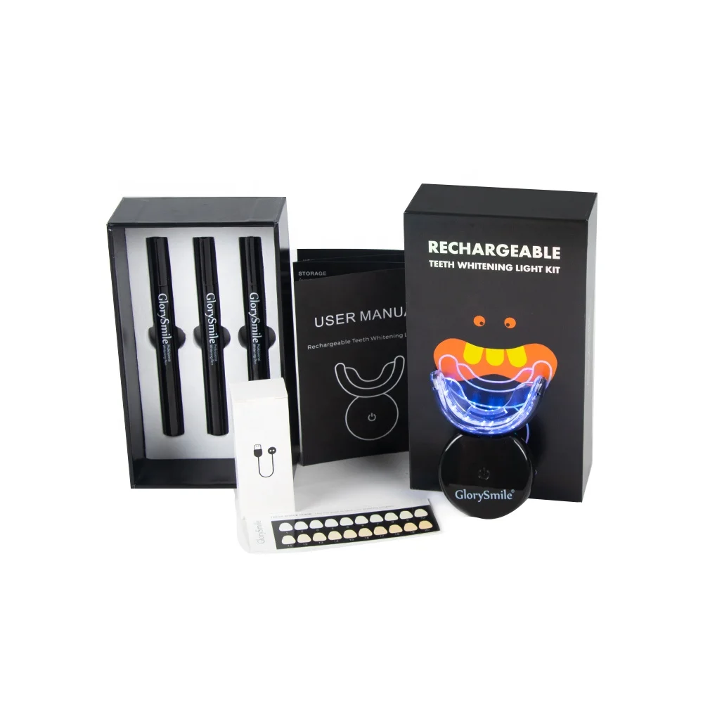 No Sensitive Gel Durable Rechargeable Led Light Wireless Teeth Whitening Kit New can be customize