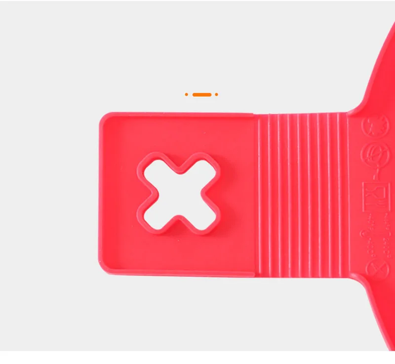 Kitchen Tool 7 Hole Round Red Food Grade Silicone Omelette Mold