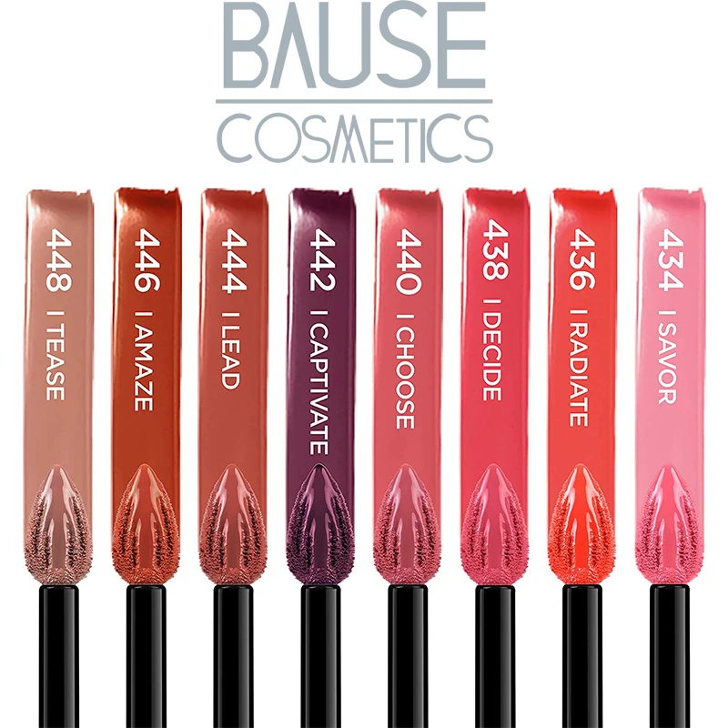 Long lasting water proof vegan and paraben free matte liquid lipstick oem